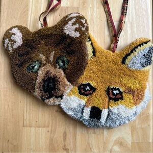 Bear and Fox Face Rugs doing goods treasure hunters goodweave
